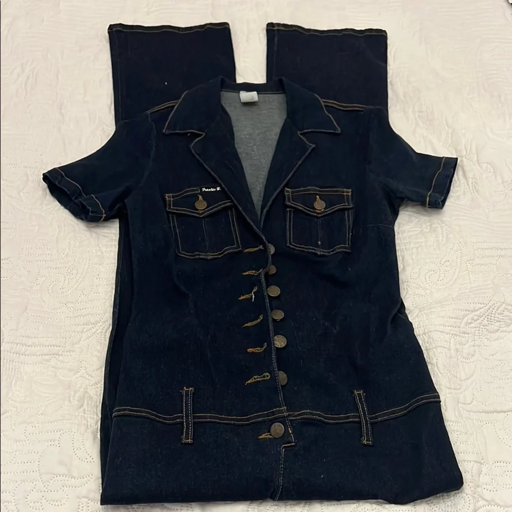RARE⭐️💫Vintage Y2K Frankie B. Denim Jumpsuit - Picture 6 of 8